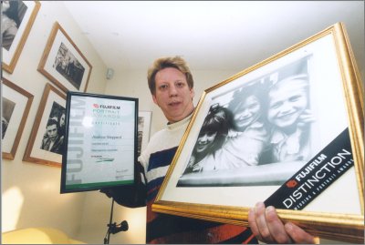 Andrew Sheppard with his award-winning photo