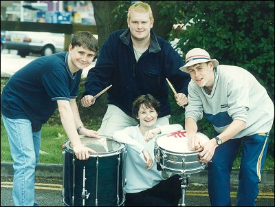 Gillian Lawless with, from left, Ben Campbell, Chris Mock and Shaun O'Donoghue.