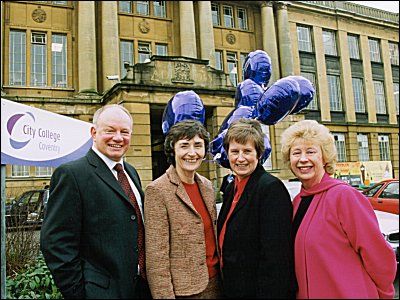 City College Coventry launch : PAUL TAYLOR, ESTELLE MORRIS, MARGARET BELL, URSULA RUSSELL [photograph]