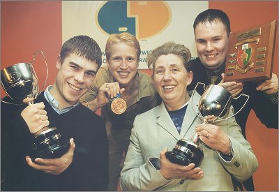 Katharine Merry with the awards winners