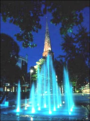 Christchurch Spire Lighting, New Union Street, Coventry [photograph]