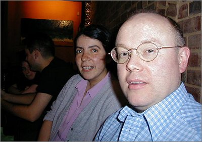 BENITA AND CHRIS AGAIN AFTER THE MEAL HAD GONE - Tabasco's - 31 May 2000