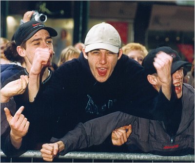 Hear'Say visit to Coventry - Happy Fans - 29 March 2001 [photo by Avon Studios]