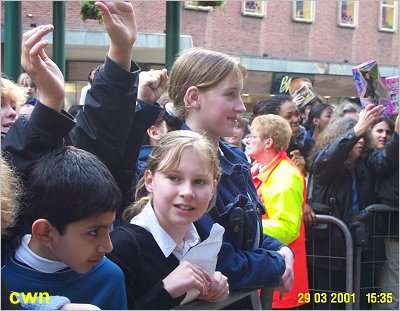 Hear'Say visit to Coventry - 29 March 2001 - Waiting Fans