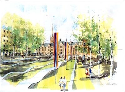 THE NEW CIVIC SQUARE PLANNED FOR IN FRONT OF THE COUNCIL HOUSE